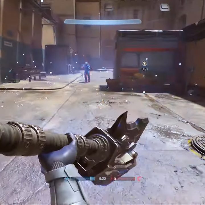 Slamming a gravity hammer.