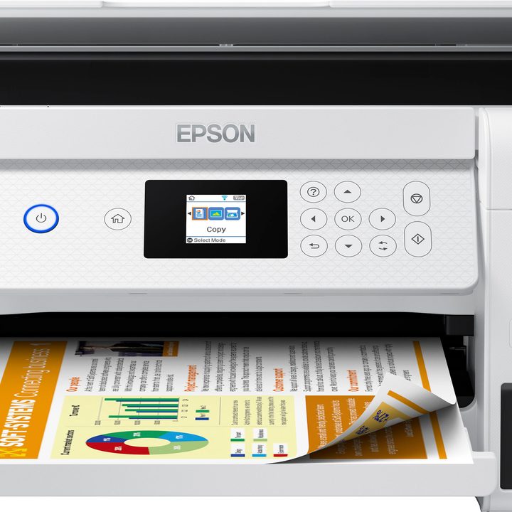 Epson EcoTank ET-2850 is an affordable solution with refillable ink tanks.