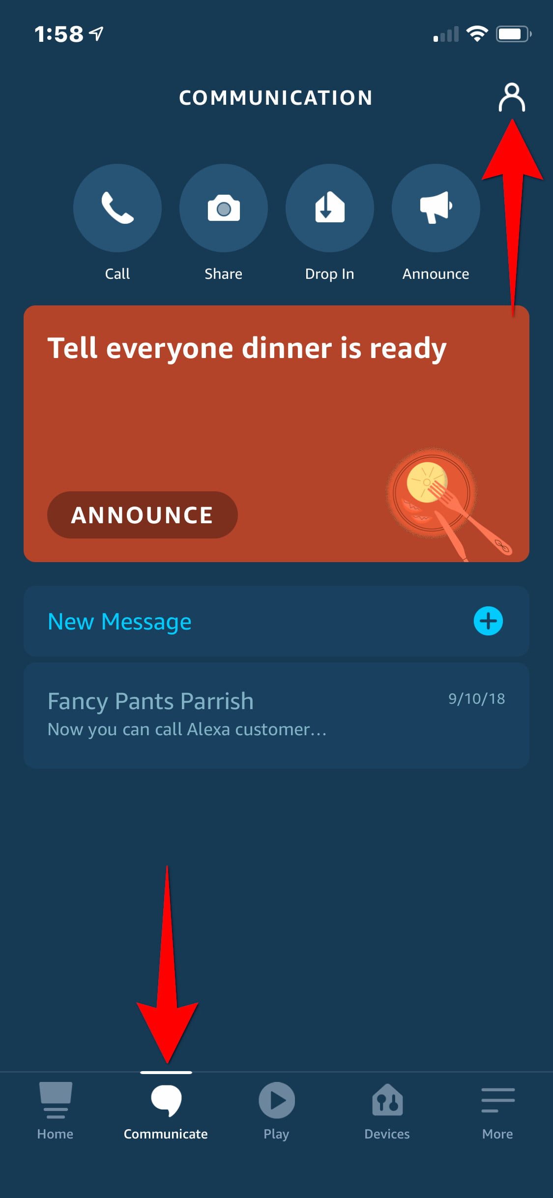 how to change alexas name amazon alexa app tap communicate 1125x2436