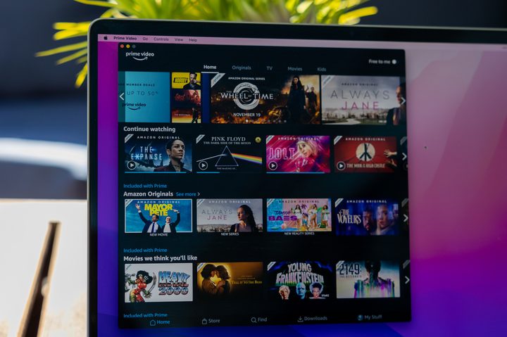 Amazon Prime Video app on Mac.