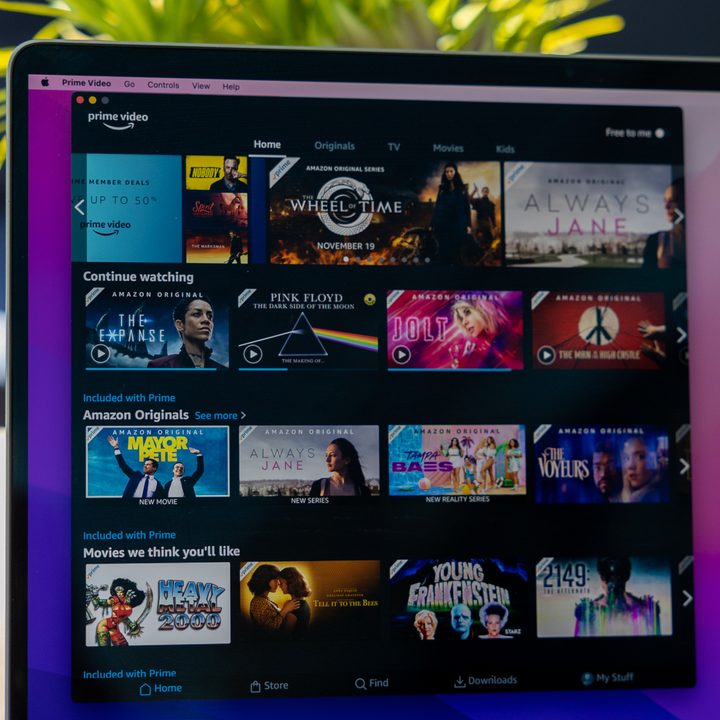 Amazon Prime Video app on Mac.
