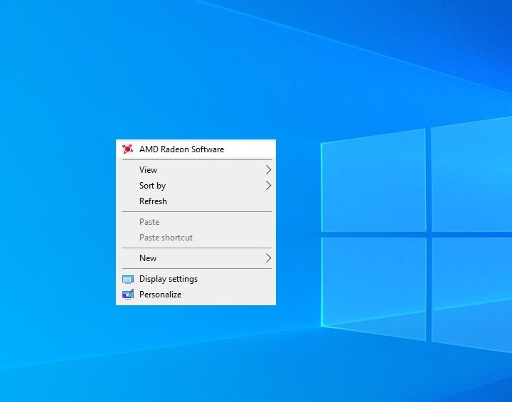 Entering the AMD Radeon Software.