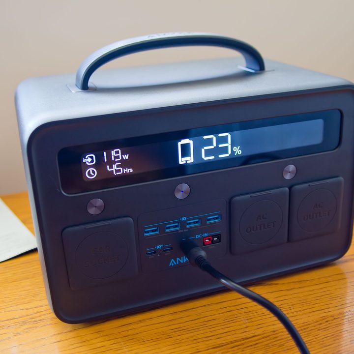 Anker PowerHouse III backup battery.