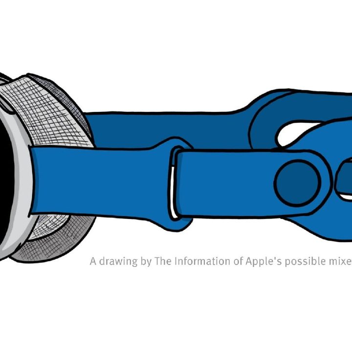 A rendering of the potential Apple headset made by The Information.
