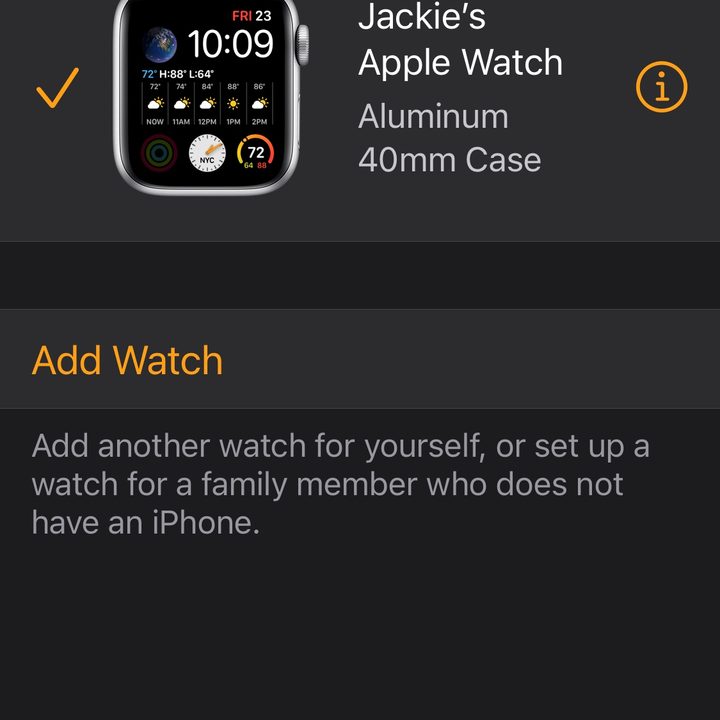 Apple Watch iOS 15 setup.