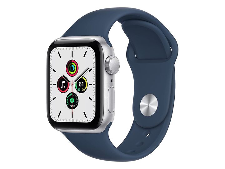 The 40mm Apple Watch SE on a white background.