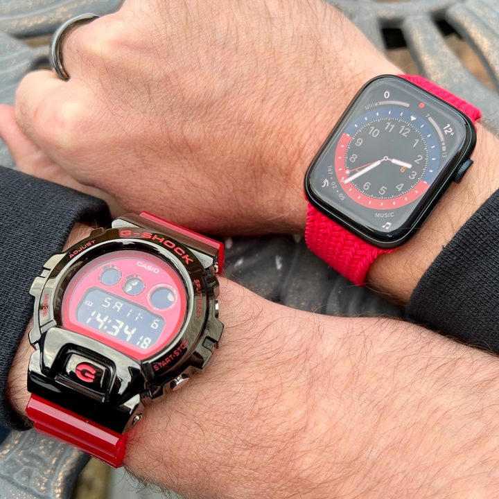 G-Shock and Apple Watch.