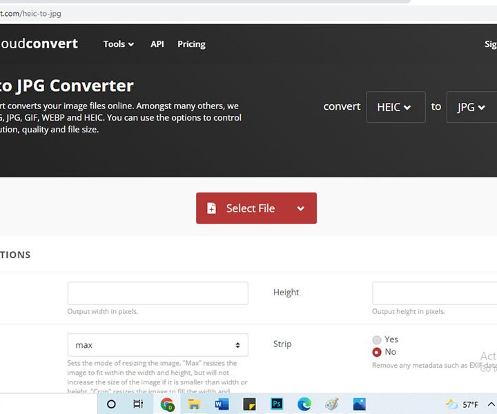An alternative way of how to convert an HEIC image to a JPEG image.