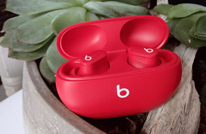 Red Beats Studio Buds.