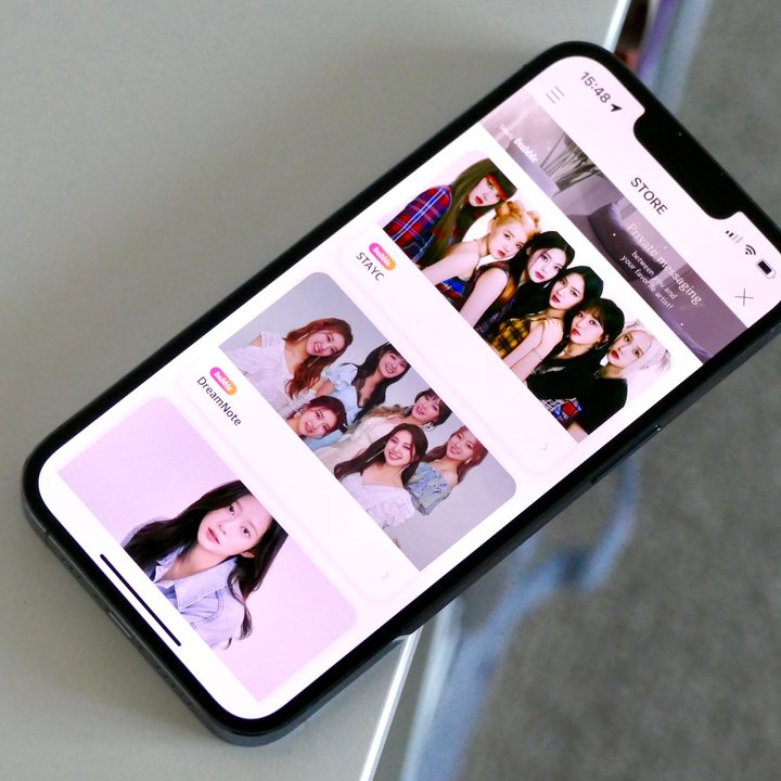 Bubble app menu on an iPhone 13 Pro.