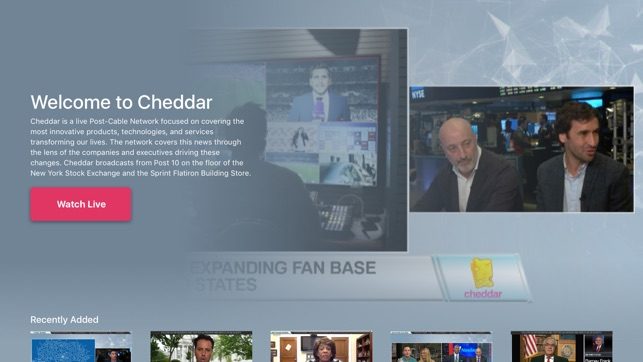 Cheddar on Apple TV.