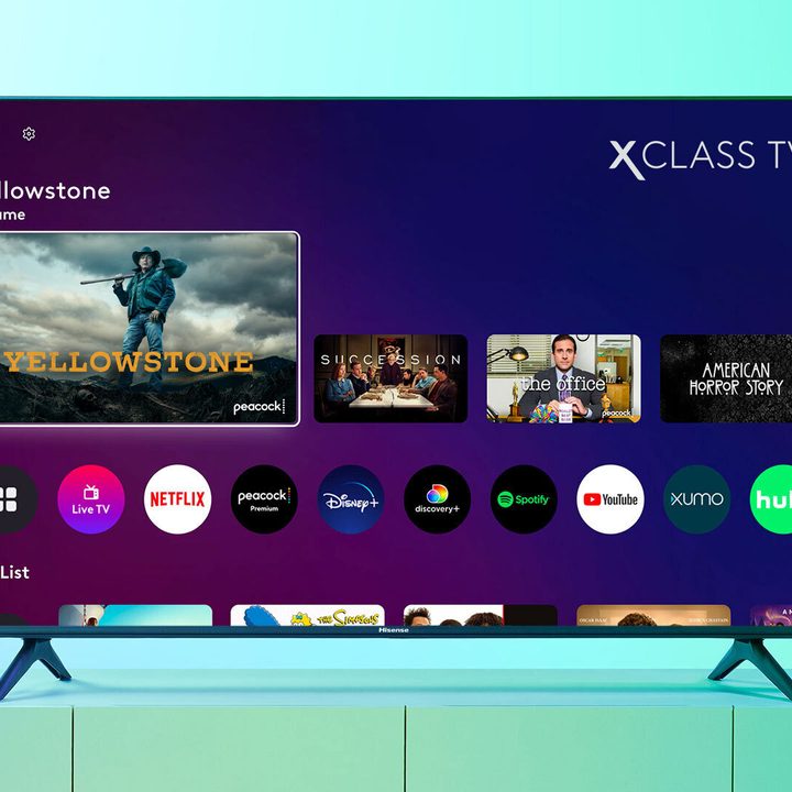 Comcast XClass TV image showing comcast user interface on a TV