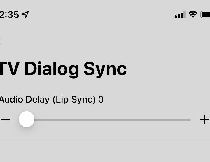 TV dialog sync settings for Sonos Beam.