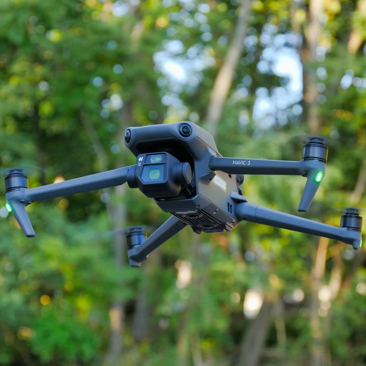 DJI Mavic 3 hovering in air.
