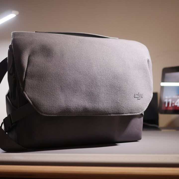 DJI Mavic 3 bag on top of desk.