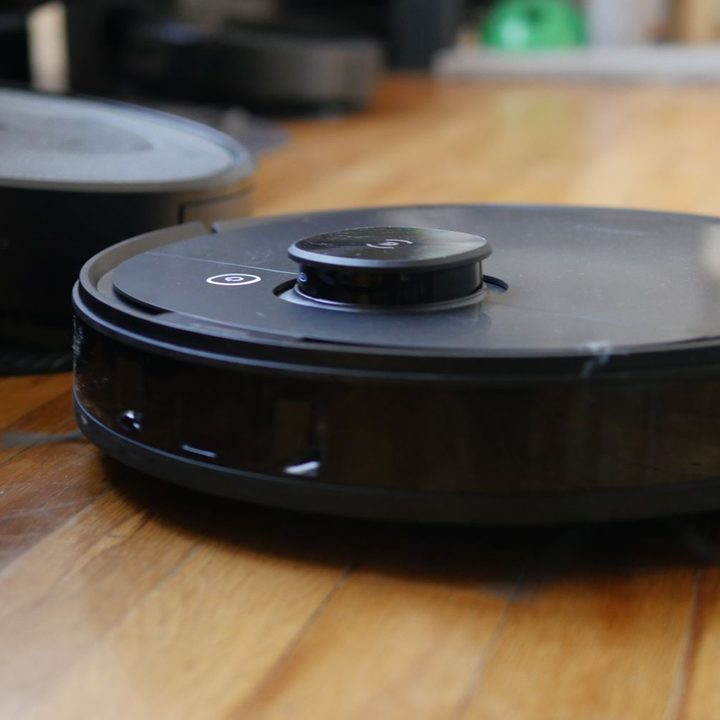 Ecovacs Deebot Ozmo N8 Pro+ on hardwood floor.