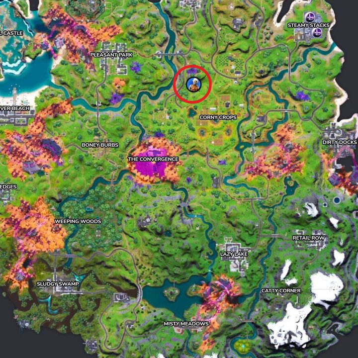 Map of Ember in Fortnite.