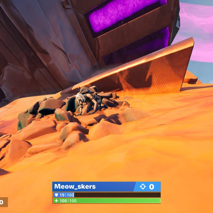 A downed player in Fortnite.