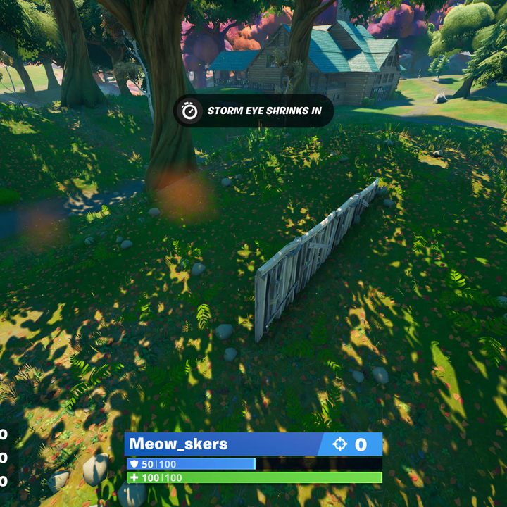 Building structures in Fortnite.