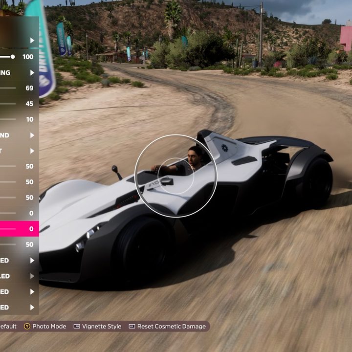A large menu of the photo options in Forza Horizon 5