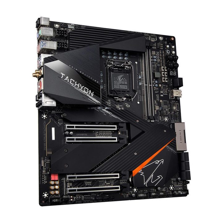 Gigabyte Z590 Aorus Tachyon motherboard.