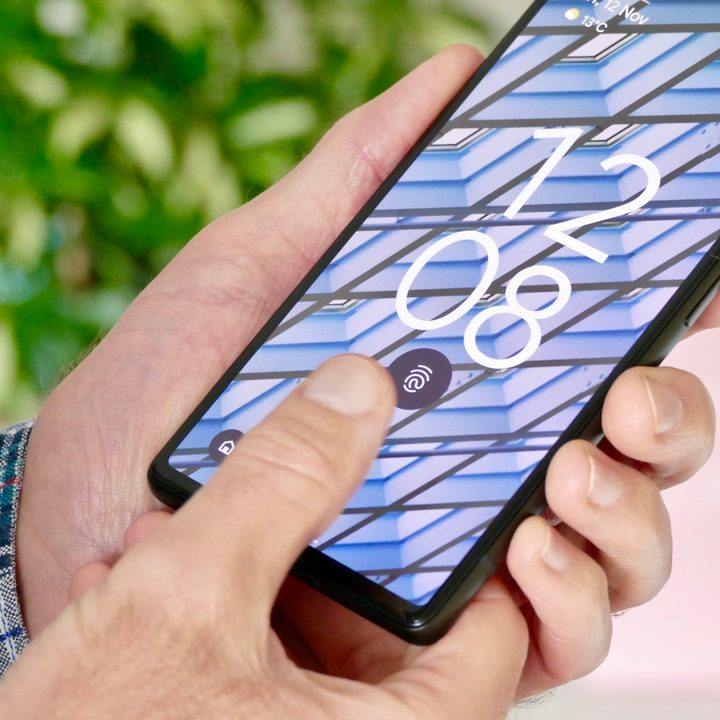Pixel 6 fingerprint sensor.