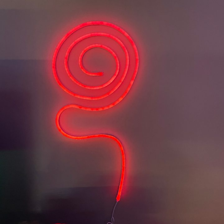 Govee Neon Rope Light on floor showing off design.