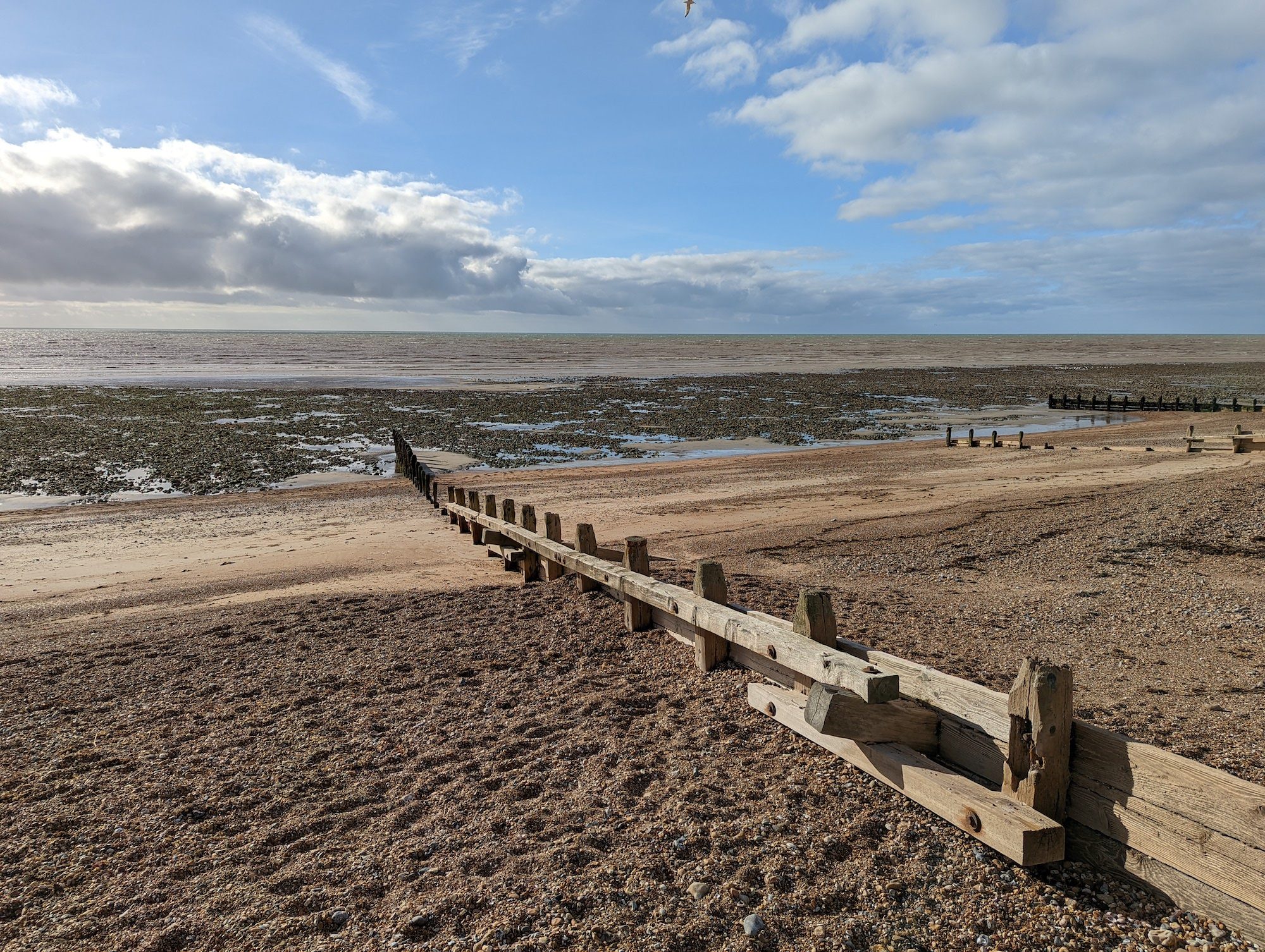 Pixel 6 Pro photo of a sea wall.