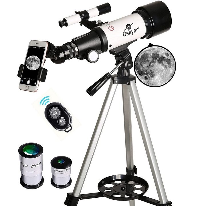 he Gskyer Telescope AZ70400 with accessories.