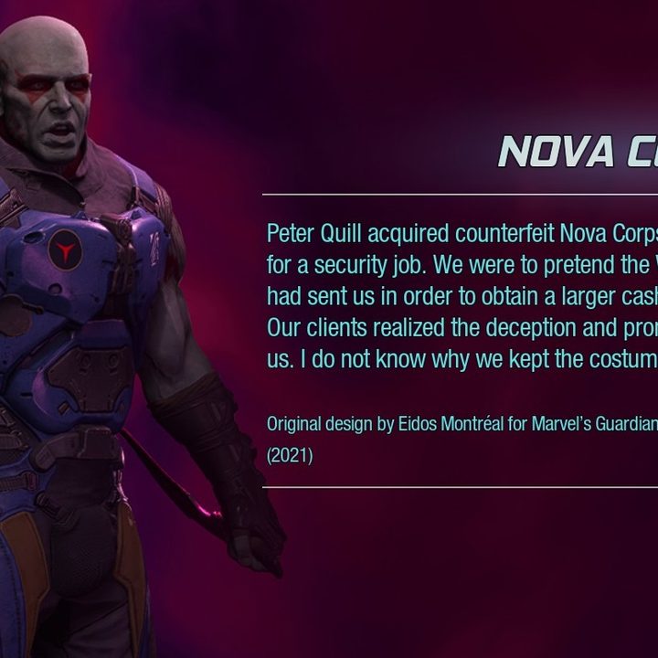 Drax's Nova Corps outfit from Guardians of the Galaxy.
