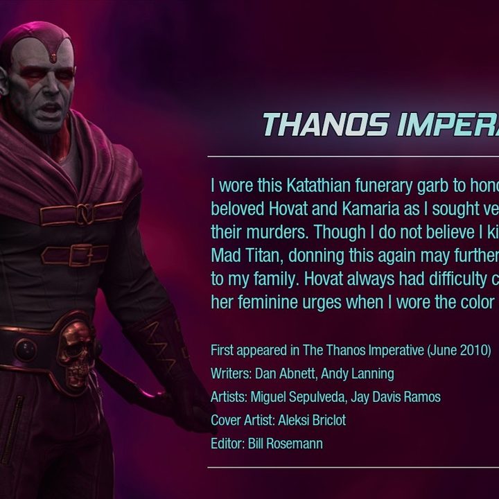 Drax's Thanos Imperative outfit from Guardians of the Galaxy.