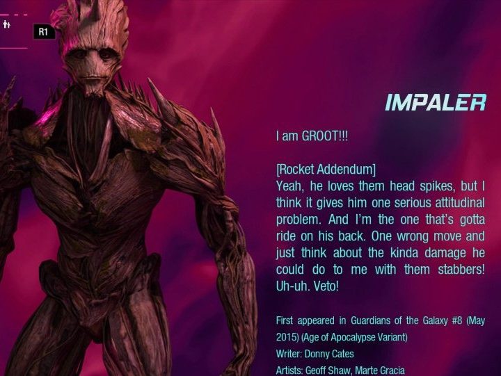 Groot's Impaler outfit from Guardians of the Galaxy.