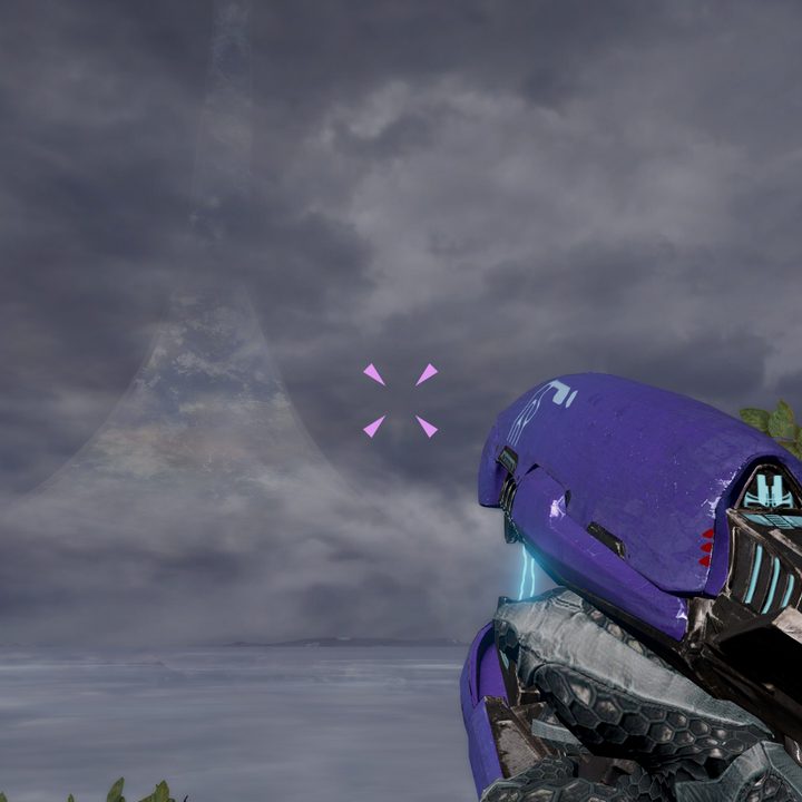 An in-engine shot of the Halo in Halo 2 Anniversary.