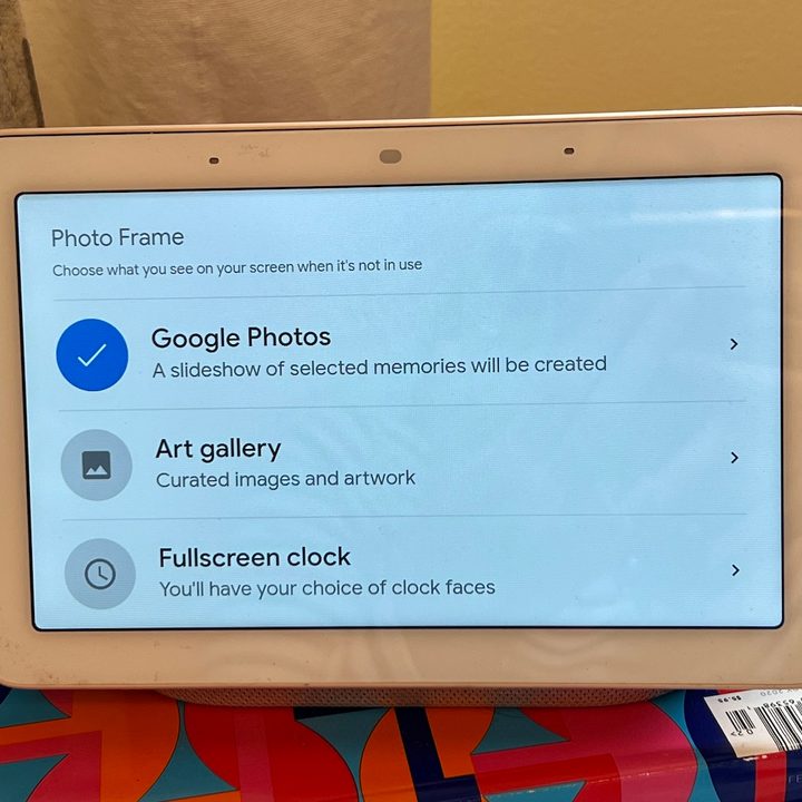 Google assistant, menu.