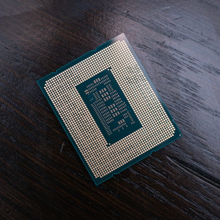 12900K processor sitting on a table.