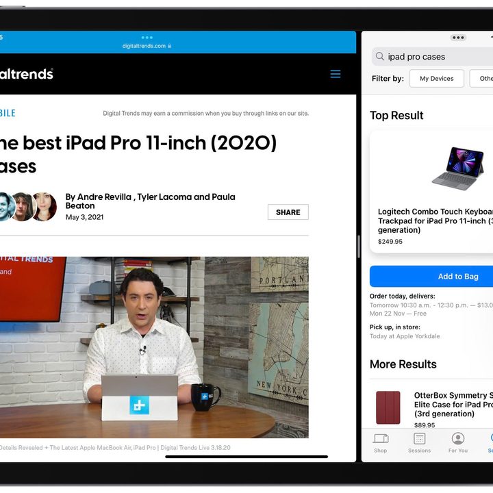 Split view in iPadOS 15.