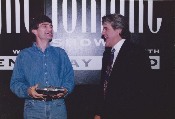 Comedian Joe Toplyn with Jay Leno