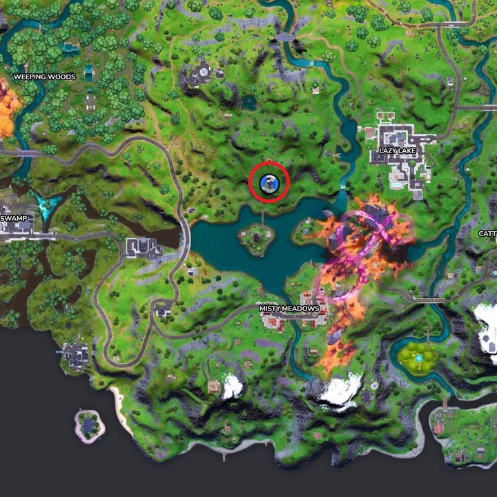 Map of Kakashi in Fortnite.
