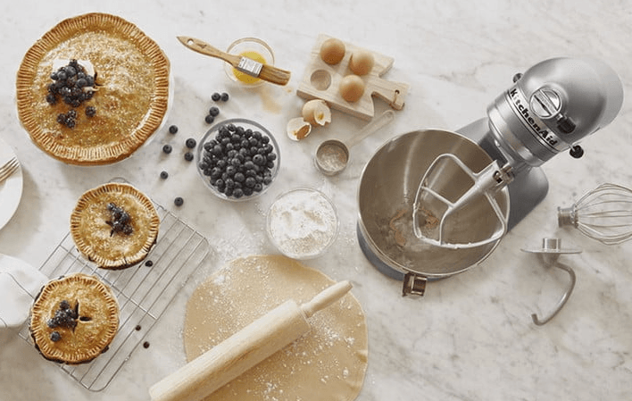 A KitchenAid mixer is ideal for making pies.
