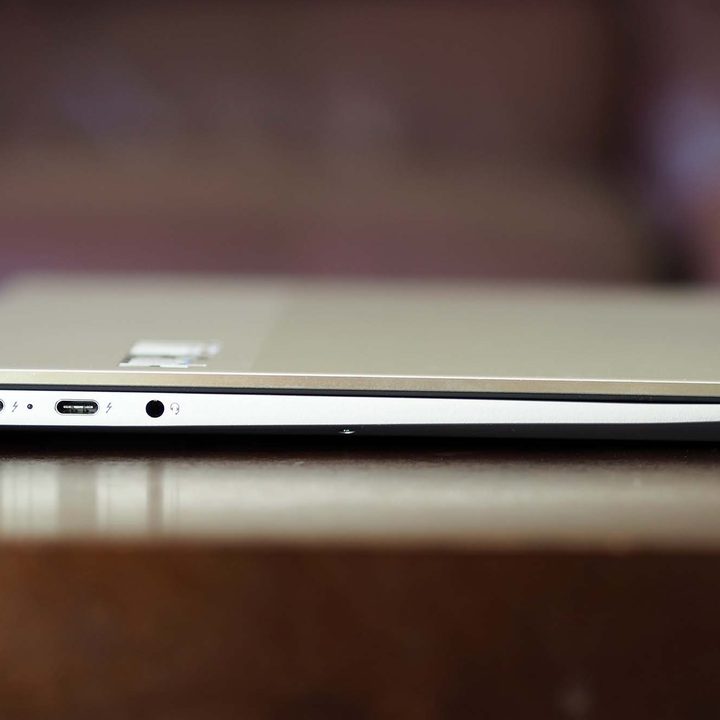 Two USB-C ports and a headphone jack can be found on the left side of the Lenovo ThinkBook 13x.