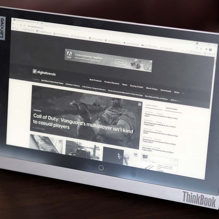 The e-ink display on the Lenovo ThinkBook Plus Gen 2.