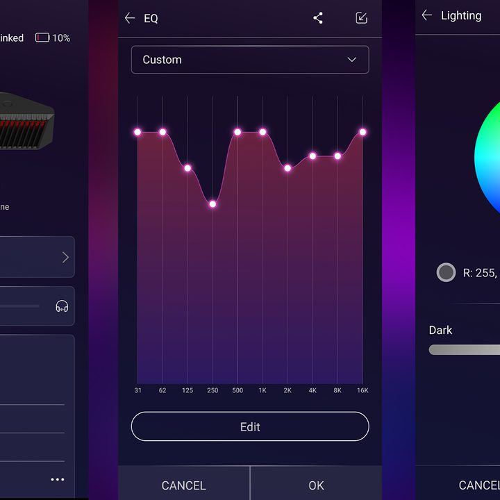 App screens for the LG GP9.