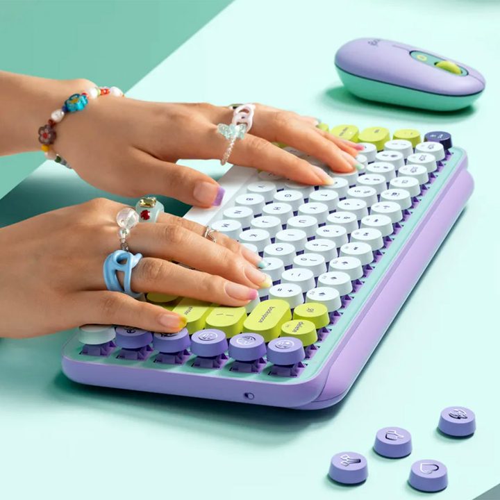 Logitech Pop Keys in Daydream color way.