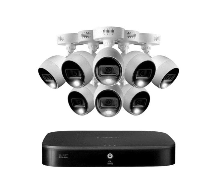 Lorex 4K UHD Security System with 8 active deterrence cameras bundle.