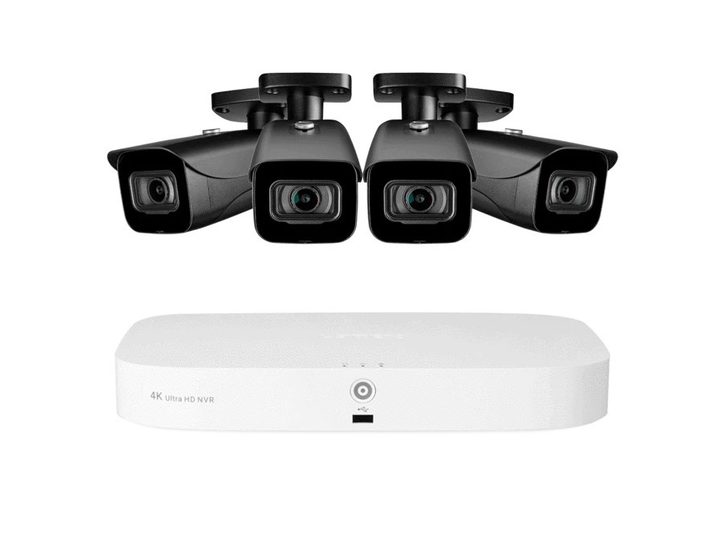 A typical NVR setup, the Lorex 8-Channel Fusion NVR Security System with 4K IP Cameras.