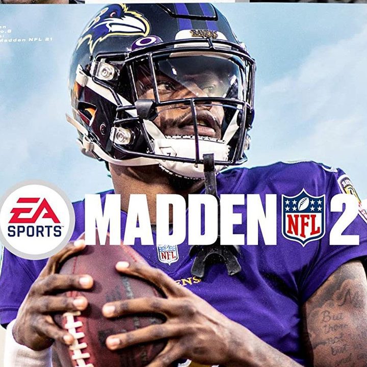 Lamar Jackson on the cover of Madden 21.
