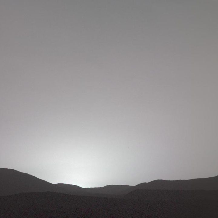 A sunset on Mars.