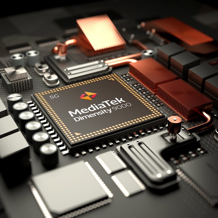 A render of the MediaTek Dimensity 900 processor.