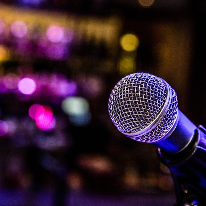 microphone in a bar