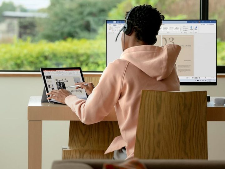 Student using Microsoft Office Home and Student